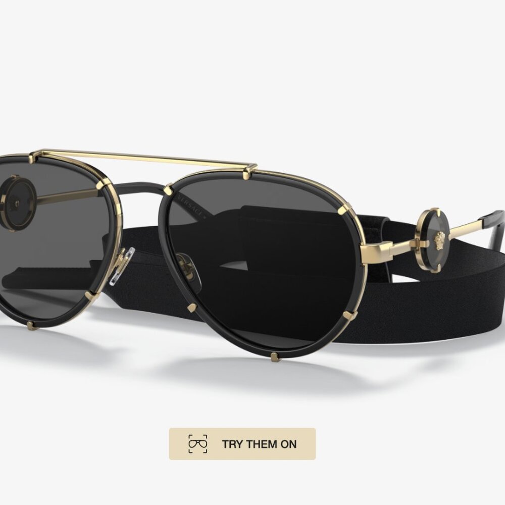 Versace Vintage Icon Pilot Clip-On Sunglasses